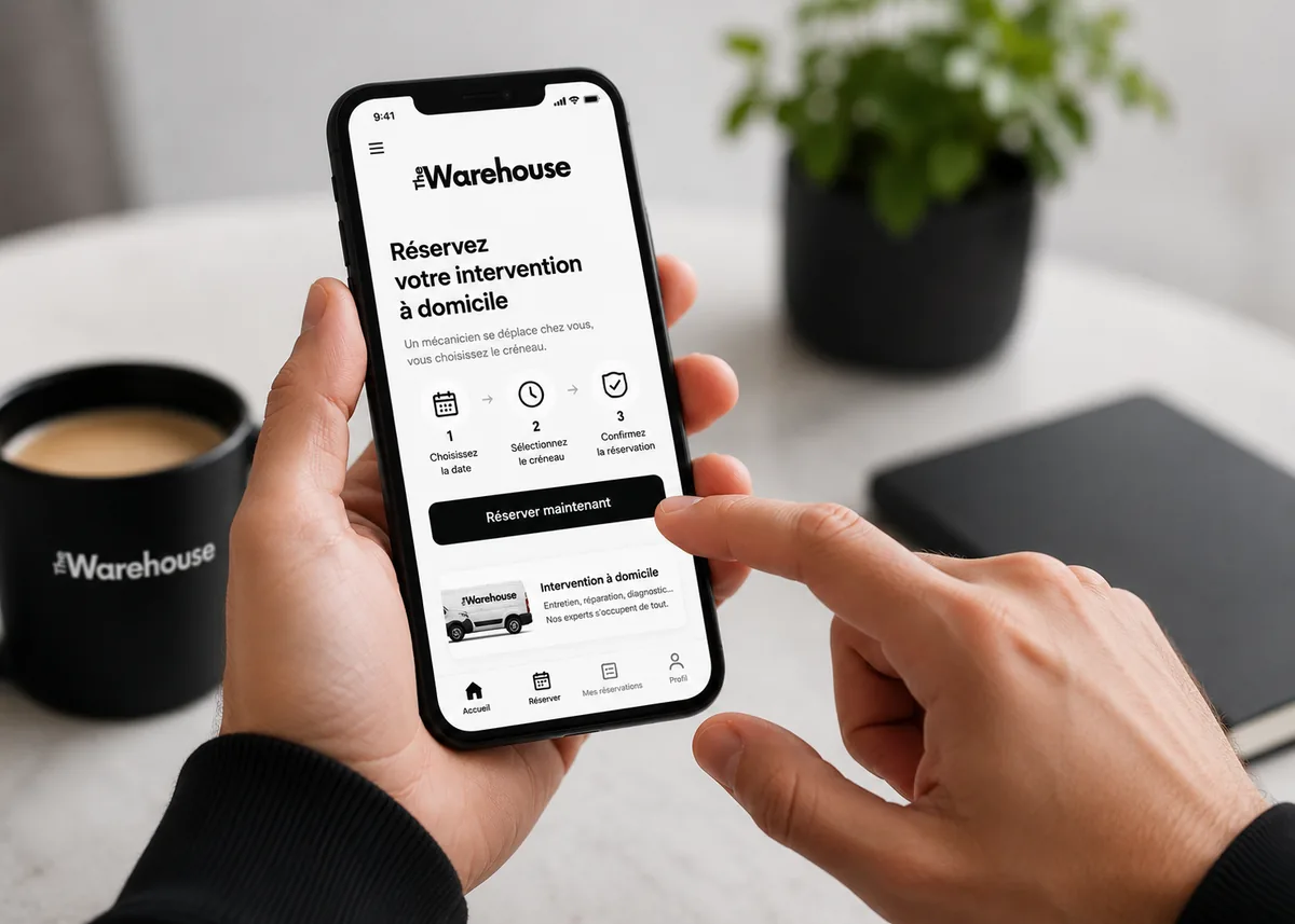 App Warehouse Care - écran de réservation